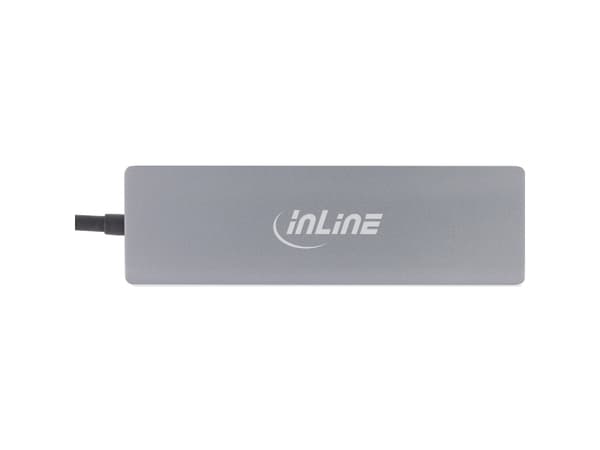 InLine 33271O, USB 3.2 Gen 1 (3.1 Gen 1) Type-C, 100 W, Grå, HDMI, USB 3.2 Gen 1 (3.1 Gen 1) Type-A, Alumiini, USB, USB