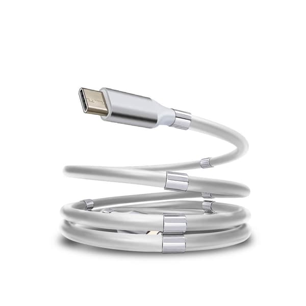 PD magnet kabel, USB til USB-C, 1m, hvit, Sero