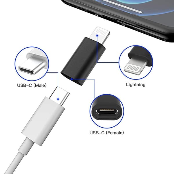 Adapter USB-C till Lightning 2in1 Laddning + Dataöverföring