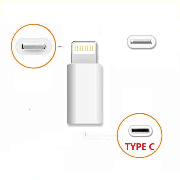 Adapter USB-C till Lightning 2in1 Laddning + Dataöverföring