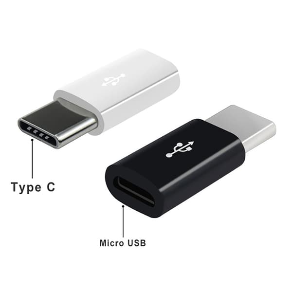 Micro-USB till USB-C  Adapter 2in1 Laddning + Dataöverföring