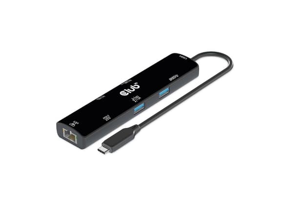 Club 3D 6-in-1 Hub - telakointiasema - pöytätietokoneeseen, kannettavaan tietokoneeseen - USB4 - HDMI - GigE