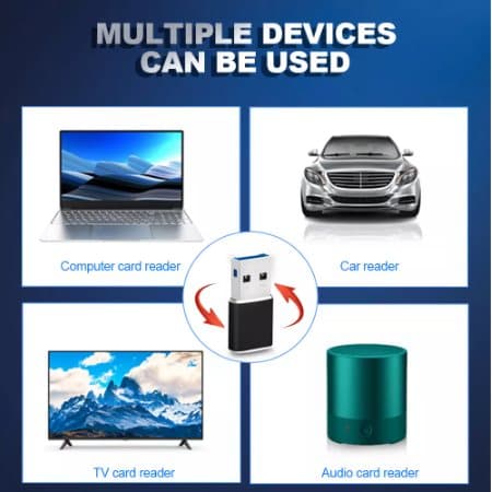 INF USB 3.0 (han) til USB-C (hun) adapter Sort