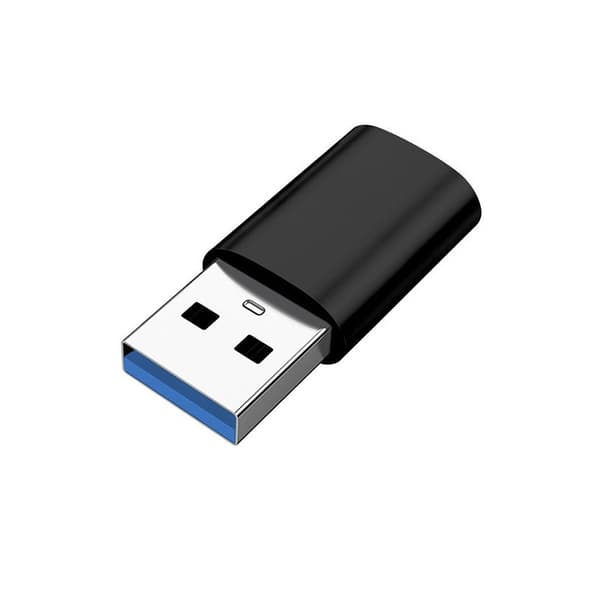 INF USB 3.0 (uros) - USB-C (naaras) sovitin Musta