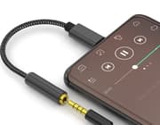 USB-C til 3,5 mm adapter til hovedtelefoner Sort