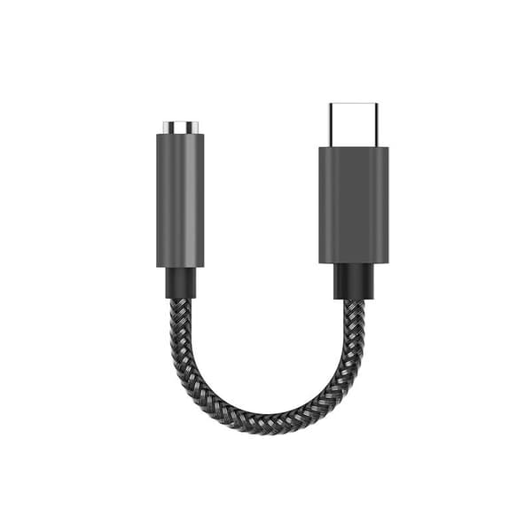 USB C til 3,5 mm hovedtelefonstikadapter Sort