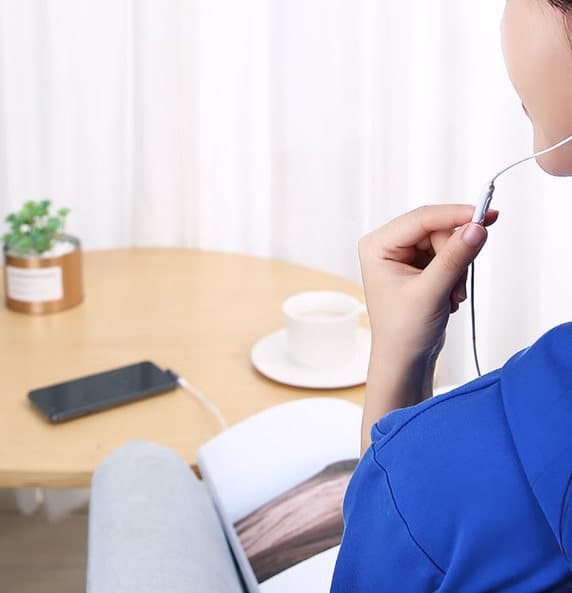 INF USB-C till 3,5 mm ljudadapter för hörlurar Svart