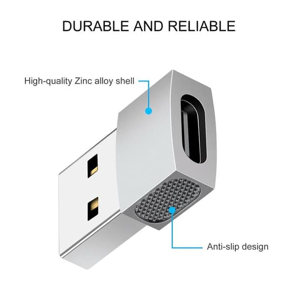 INF Adapter, USB-C til USB 2.0 Sort