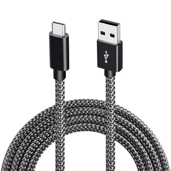 INF USB 2.0 till USB-C-kabel 3A snabbladdning Svart 2 m