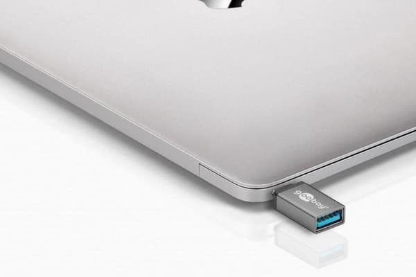 Goobay 56621 Kabelafstandsstykke USB-C USB 3.0 hun (Type A) Grå