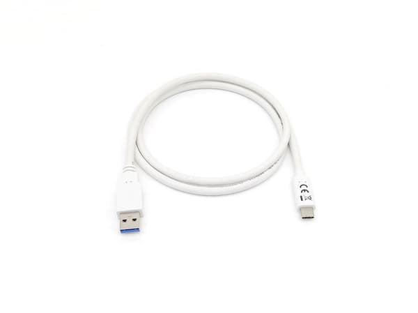 Varusteet - USB-kaapeli - USB (M) - USB-C (M) - USB 3.2 - 3 A - 1 m - valkoinen