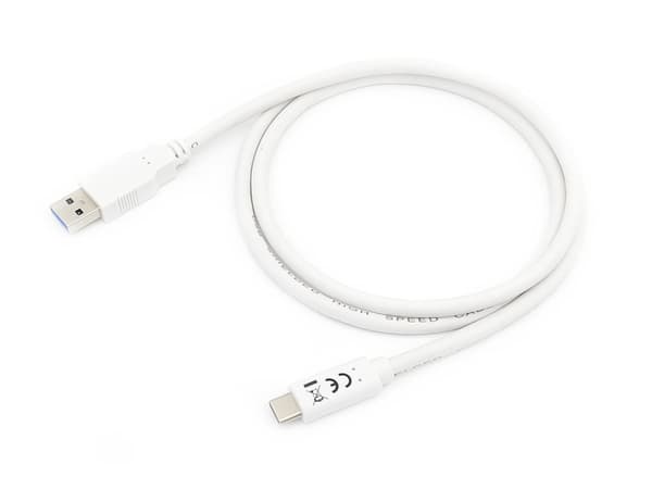 Varusteet - USB-kaapeli - USB (M) - USB-C (M) - USB 3.2 - 3 A - 1 m - valkoinen