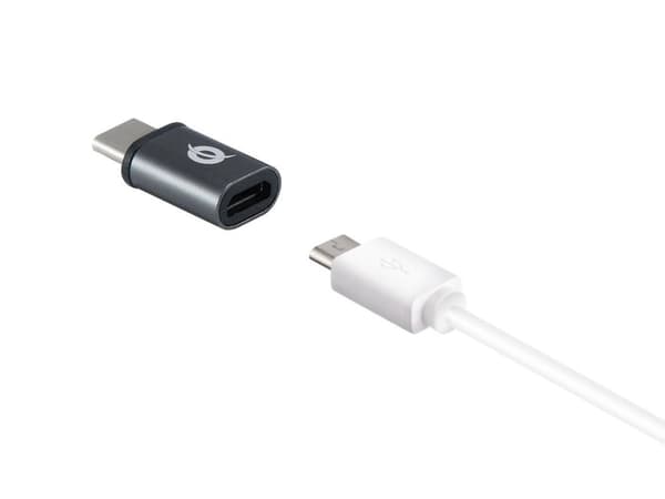 Conceptronic DONN04G OTG Adapter til USB-C 2-pack, USB-C til USB-A og USB-C til Micro-USB