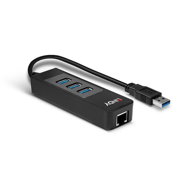 LINDY 43176 - USB 3.1 Hub och Gigabit Ethernet-adapter