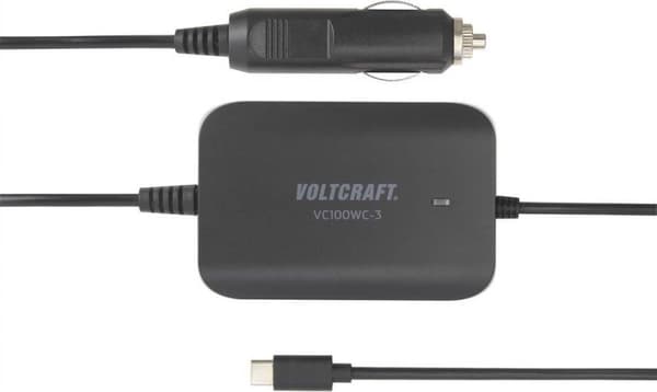 VOLTCRAFT VC100WC-3 VC-12380810 USB-laturi Auto Lähtövirta (max.) 5 A 3 x USB, USB-C-liitäntä, USB-C-liitin USB Virta