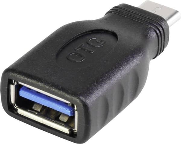 Renkforce USB 3.2 Gen 1 (USB 3.0) Adapter [1x USB-C stik - 1x USB 3.2 Gen 1 socket A (USB 3.0)] Med OTG funktion, guld