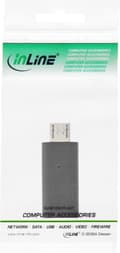 Miniatyrbillede 4 af 4: InLine 33302I afstandsstykke til kabler micro USB han USB C Sort
