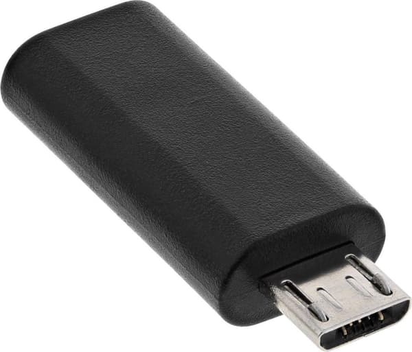 InLine 33302I afstandsstykke til kabler micro USB han USB C Sort