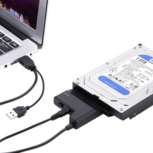 Renkforce Harddisk adapter [1x USB-A 2.0 stik - 1x SATA combo stik 15+7-pin] 30,00 cm Sort