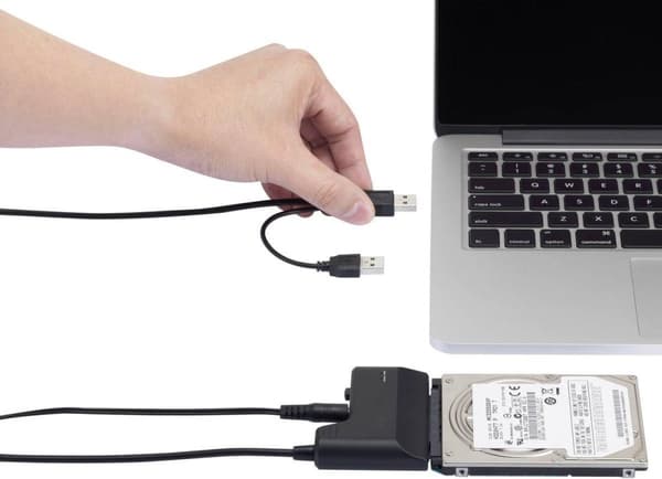 Renkforce Harddisk adapter [1x USB-A 2.0 stik - 1x SATA combo stik 15+7-pin] 30,00 cm Sort