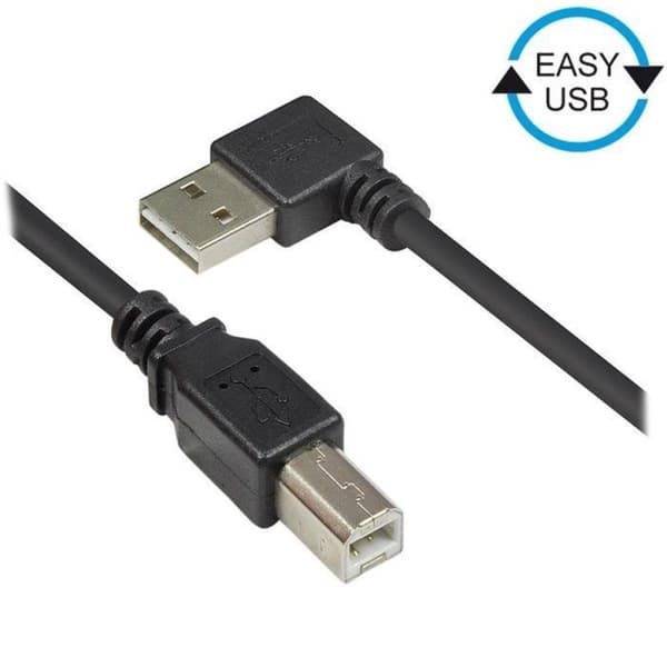 Alcasa 2510-EU005W USB-kaapeli 0,5 m USB 2.0 USB A USB B Musta