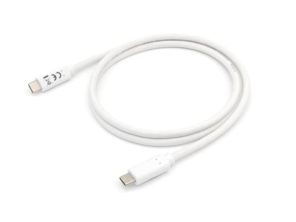 Udstyr 128361 USB-kabel 1 m USB 3.2 Gen 1 (3.1 Gen 1) USB C Hvid