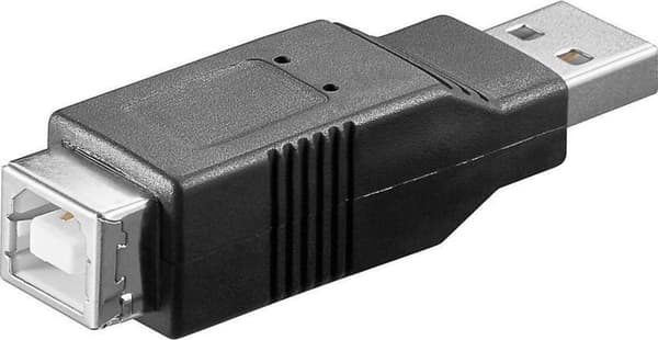 InLine USB-A (m) - USB-B (v) adapter - USB2.0 / svart