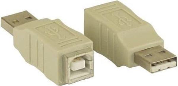InLine USB-A (m) - USB-B (v) adapter - USB2.0 / svart