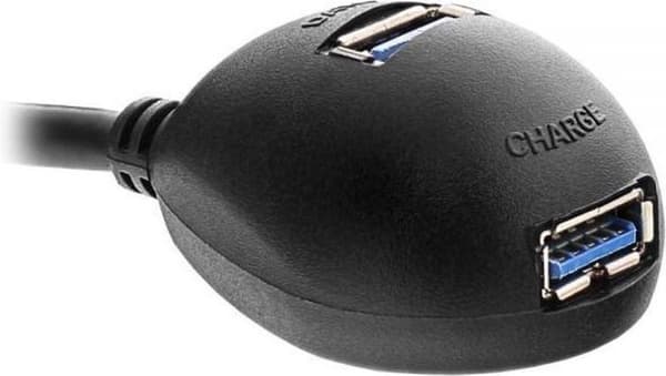 InLine USB till 2x USB dockningskabel - USB3.0 - upp till 0,9A / svart - 2 meter