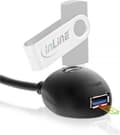 Miniatyrbild 2 av 5: InLine USB till 2x USB dockningskabel - USB3.0 - upp till 0,9A / svart - 2 meter