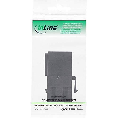 InLine 76202K USB 3.0 Keystone snap-in-insats, USB-A-uttag/uttag, vinklad svart