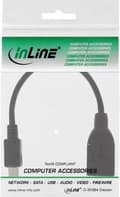 Pikkukuva 3 / 4: InLine 31606 USB-kaapeli 0,15 m USB A Micro USB B Musta