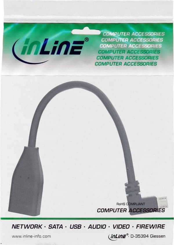 InLine 31606W USB kabel Micro USB B USB A Sort