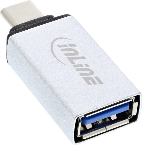 InLine USB-C til USB-A-adapter - USB3.1 Gen 2 - op til 3A / Aluminium