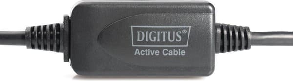 USB forlængerkabel [1x USB-A 2.0 stik - 1x USB 2.0 stik A] 10,00 m Sort Digitus