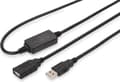 Miniatyrbillede 5 af 5: USB forlængerkabel [1x USB-A 2.0 stik - 1x USB 2.0 stik A] 10,00 m Sort Digitus