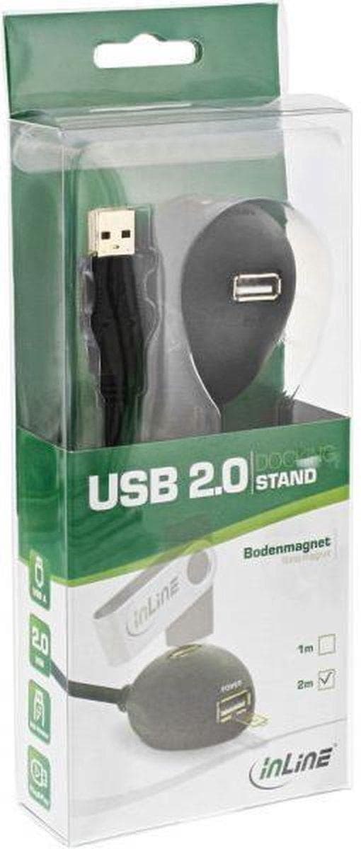 InLine 34652 USB kabel 2 m USB A 2 x USB A Sort