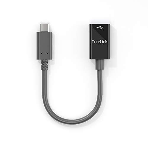 PureLink iSeries - USB-adapter - USB-C (M) till USB Typ A (W) - USB 3.1 OTG - 10 cm - USB-strömförsörjning (3A, 60W) - svart