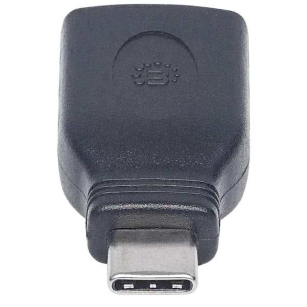 Manhattan USB 3.2 Gen 1 (USB 3.0) Adapter [1x USB 3.2 Gen 2-stik C (USB 3.1) - 1x USB 3.2 Gen 2-stik A (USB 3.1)] Adapter USB-C-stik til USB A Buchse