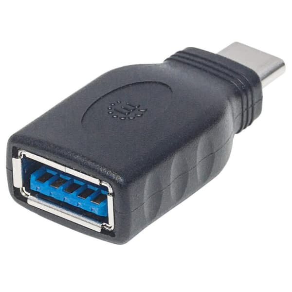 Manhattan USB 3.2 Gen 1 (USB 3.0) Adapter [1x USB 3.2 Gen 2-stik C (USB 3.1) - 1x USB 3.2 Gen 2-stik A (USB 3.1)] Adapter USB-C-stik til USB A Buchse
