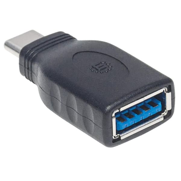 Manhattan USB 3.2 Gen 1 (USB 3.0) Adapter [1x USB 3.2 Gen 2-stik C (USB 3.1) - 1x USB 3.2 Gen 2-stik A (USB 3.1)] Adapter USB-C-stik til USB A Buchse