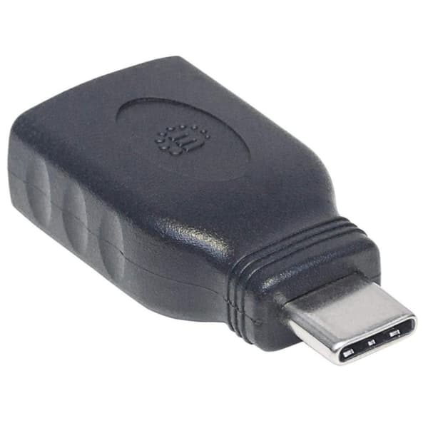 Manhattan USB 3.2 Gen 1 (USB 3.0) Adapter [1x USB 3.2 Gen 2-stik C (USB 3.1) - 1x USB 3.2 Gen 2-stik A (USB 3.1)] Adapter USB-C-stik til USB A Buchse