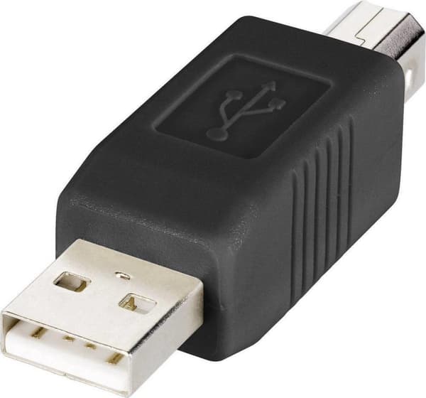 Renkforce USB 2.0 Adapter [1x USB-A 2.0 stik - 1x USB-B 2.0 stik] rf-usba-03 Guldbelagte stikkontakter