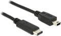 Miniatyrbild 5 av 6: InLine USB Mini B till USB-C-kabel - USB2.0 - upp till 1A / svart - 5 meter