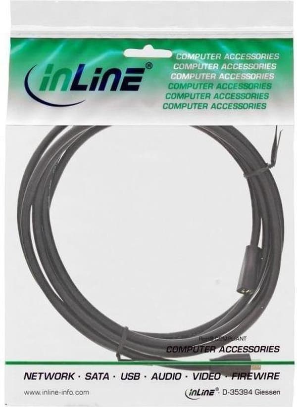 InLine 32730P USB-kaapeli 3 m USB 2.0 Micro USB B Musta