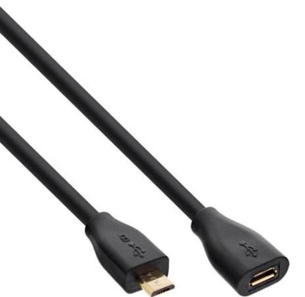 InLine 32730P USB-kaapeli 3 m USB 2.0 Micro USB B Musta