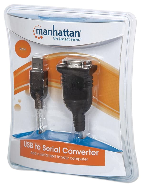 Manhattan USB 1.1-adapter [1x USB 1.1-kontakt A - 1x D-sub-kontakt 9-stift] 205146 Guldpläterade kontaktkontakter