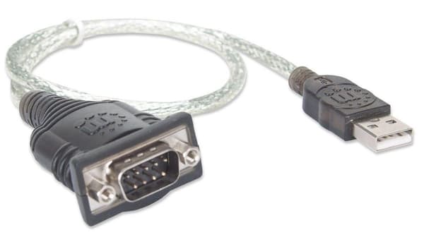 Manhattan USB 1.1-adapter [1x USB 1.1-kontakt A - 1x D-sub-kontakt 9-stift] 205146 Guldpläterade kontaktkontakter