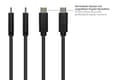 Miniatyrbillede 3 af 4: Gode forbindelser USB 3.2 Gen.2 kabel - 10GBit/s / 3A - stik A til USB-C™ stik - højkvalitets KOBBERLEDNING - sort - 0,5m / 50 cm