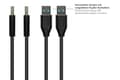 Miniatyrbillede 4 af 4: Gode forbindelser USB 3.2 Gen.2 kabel - 10GBit/s / 3A - stik A til USB-C™ stik - højkvalitets KOBBERLEDNING - sort - 0,5m / 50 cm